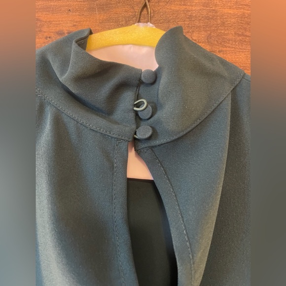 TopShop Origami Tuck Shirt Emerald Green Blouse Size 6 - Picture 9 of 10